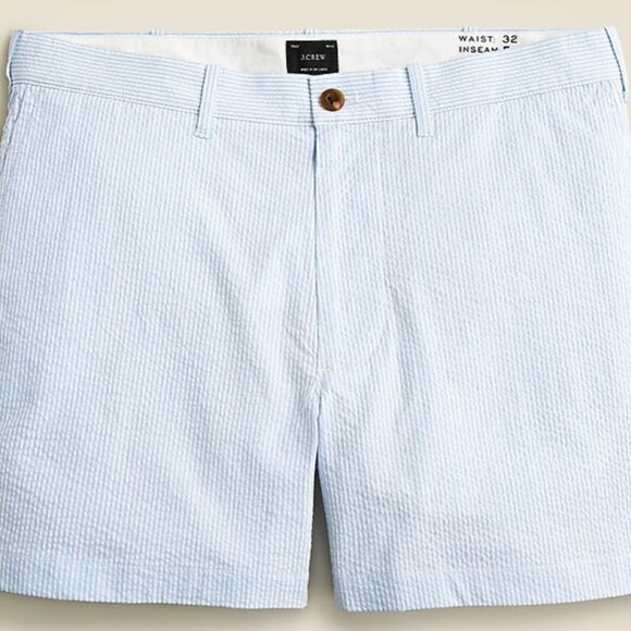 J.Crew 5" Stretch Seersucker Short - Size 34 - NWT! - Picture 1 of 3